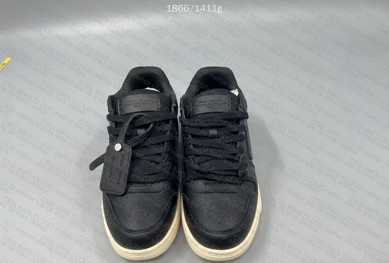 Off White Out of Office Black Gum Sneakers 4