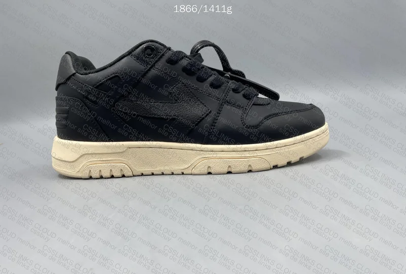 Off White Out of Office Black Gum Sneakers 5
