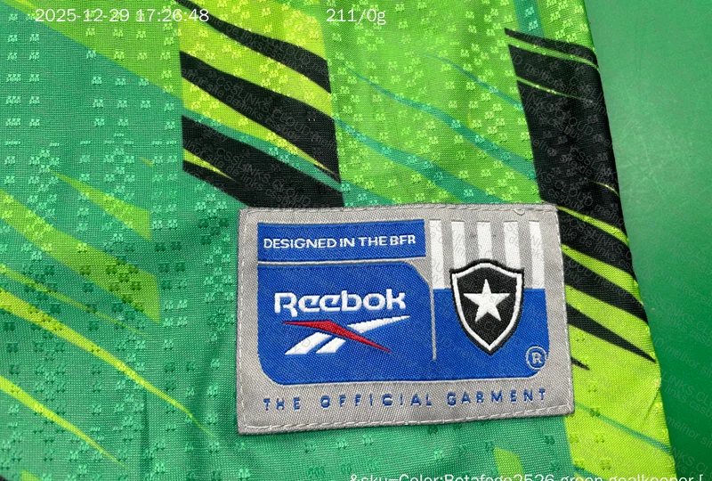 Botafogo Goalkeeper Third Jersey Reebok 2025 7