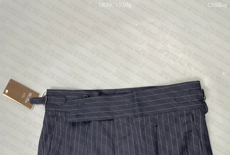 Navy Blue Pinstripe Suit Italian Cut 4