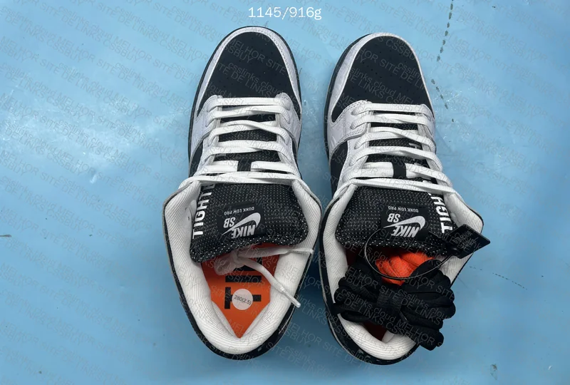TIGHTBOOTH x Nike SB Dunk Low Pro Black White 2