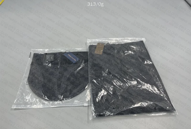 Black LV Louis Vuitton Beanie and Scarf