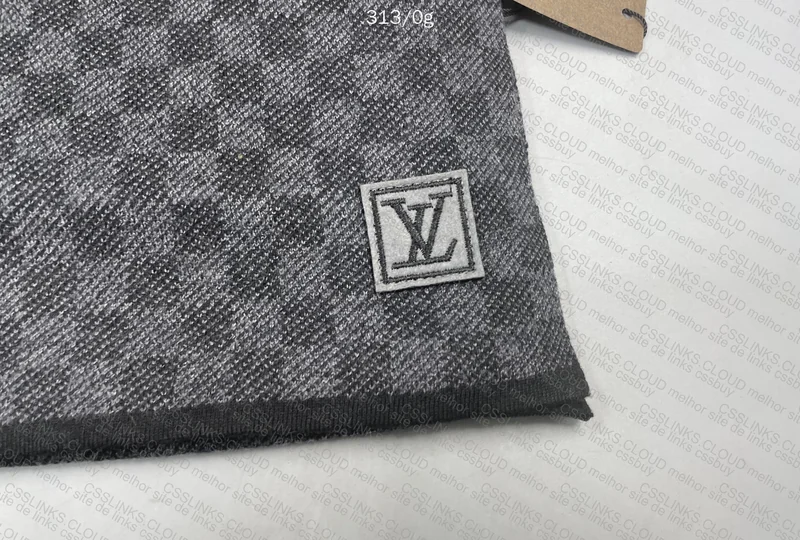 Black LV Louis Vuitton Beanie and Scarf 3