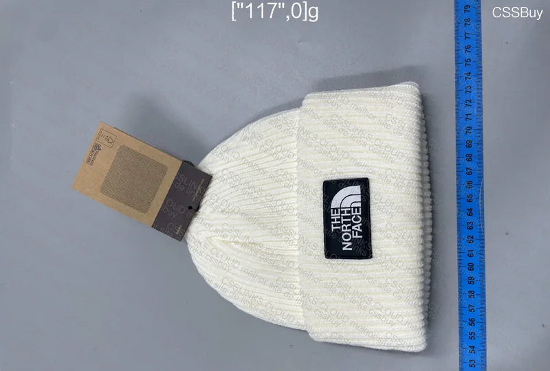 TNF White Beanie 2