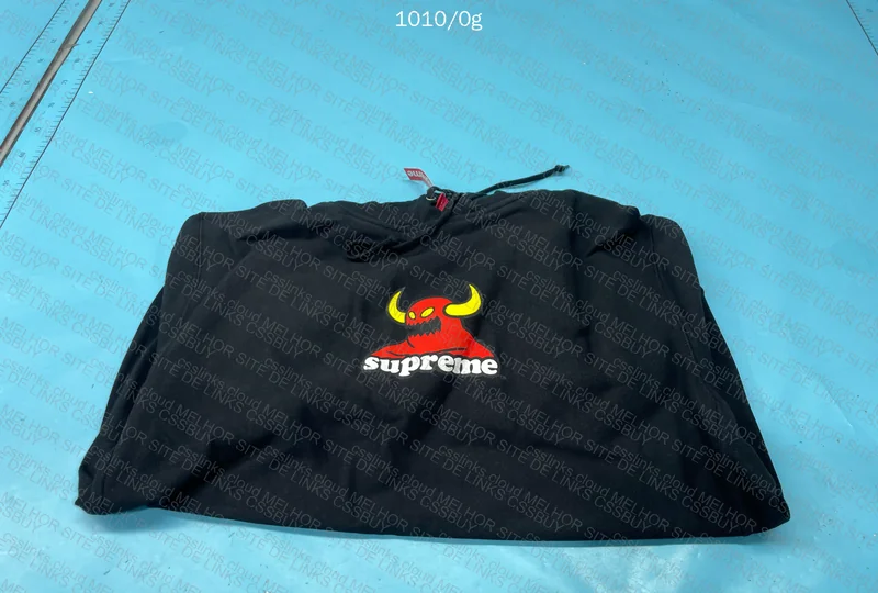 Toy Machine x Supreme Hooded Sweatshirt Black 2