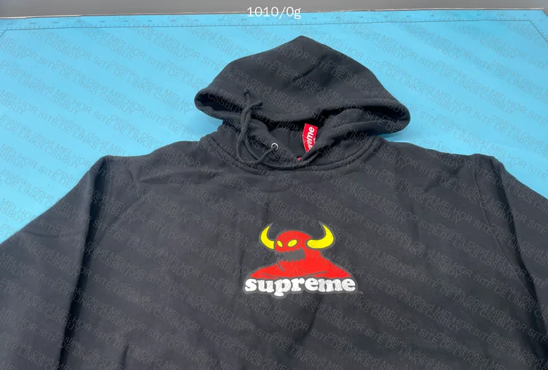 Toy Machine x Supreme Hooded Sweatshirt Black 4