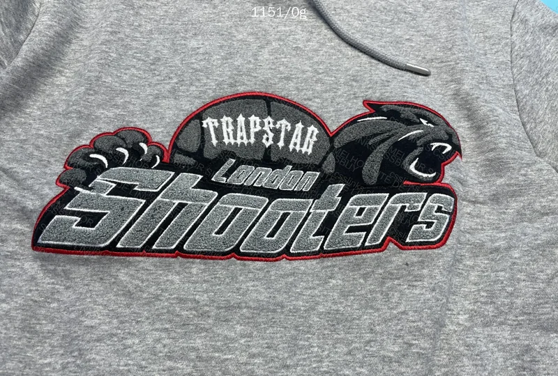 Trapstar Shooters Hoodie Tracksuit GREY/RED 5