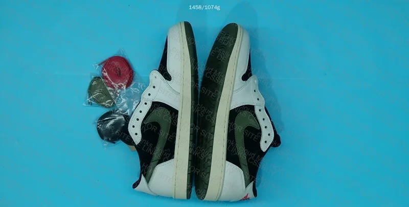 Travis Air Jordan 1 Olive Green PK B grade 2