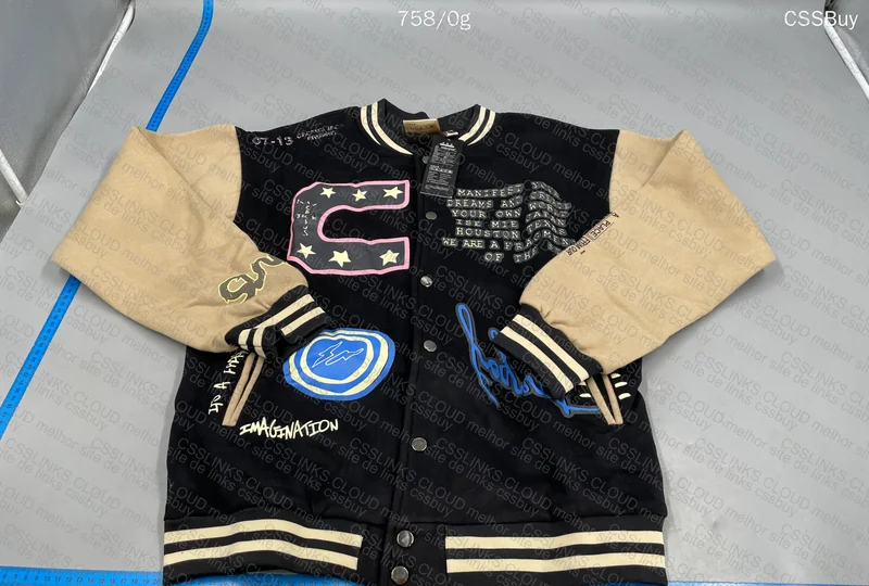 Travis Scott Cactus Jack For Fragment Manifest Letterman Jacket