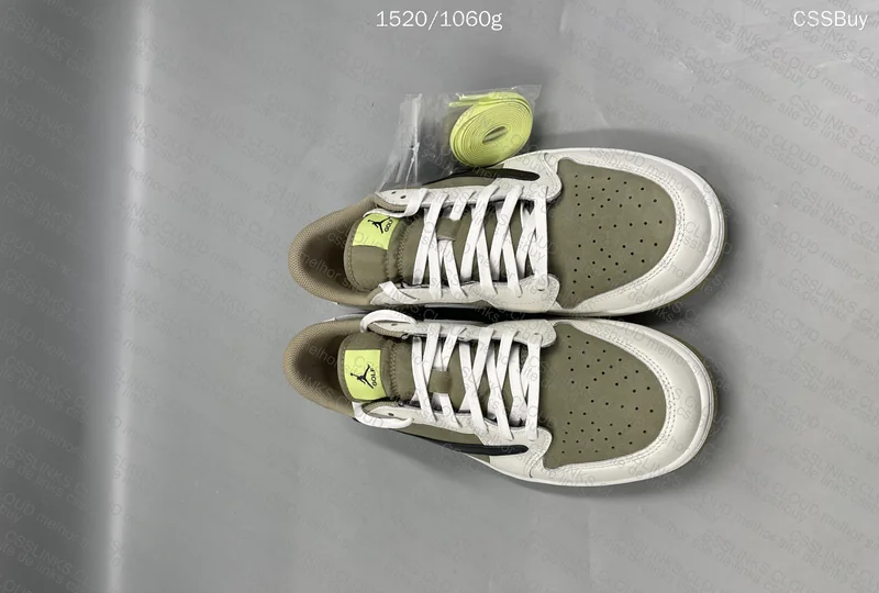 Travis Scott x Air Jordan 1 Low Golf Olive