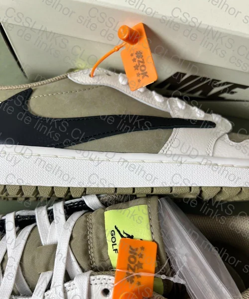 Travis Scott x Air Jordan 1 Low Golf “Olive” 3