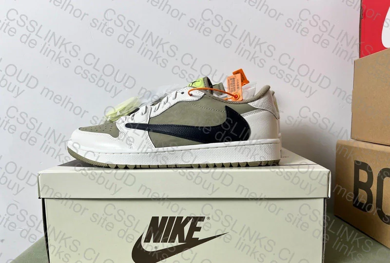 Travis Scott x Air Jordan 1 Low Golf “Olive” 4