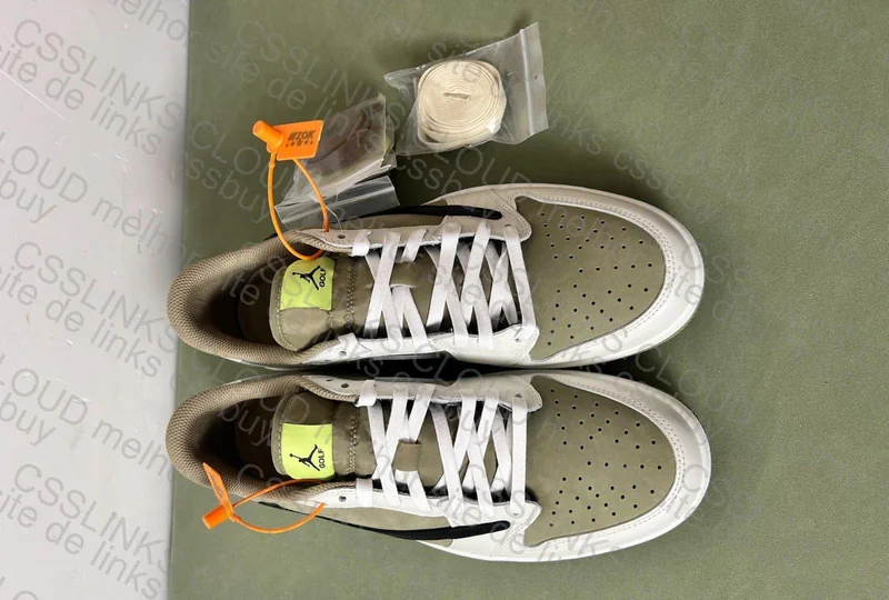 Travis Scott x Air Jordan 1 Low Golf “Olive” 5