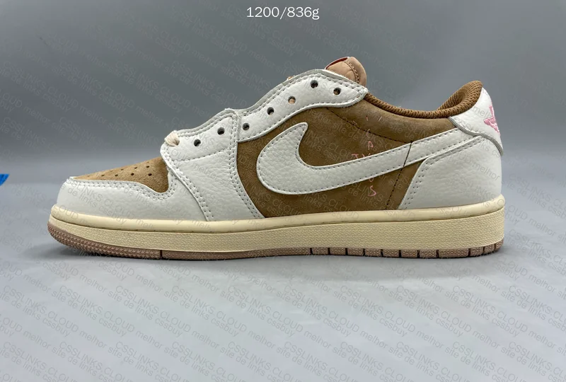 TRAVIS SCOTT X AIR JORDAN 1 LOW OG SAIL/SHY PINK - OVOSNEAKER 5
