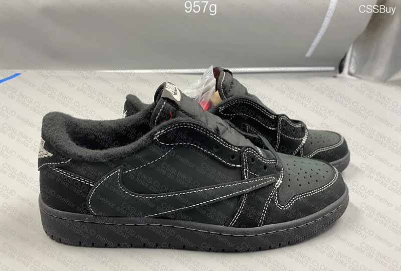 TS x AJ 1 Low 'Black Phantom' 4