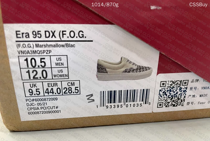 Vans ERA 95 Fear Of God 10