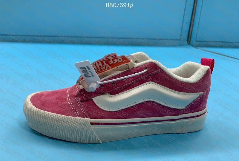 Vans Knu Skool Magenta and White 4