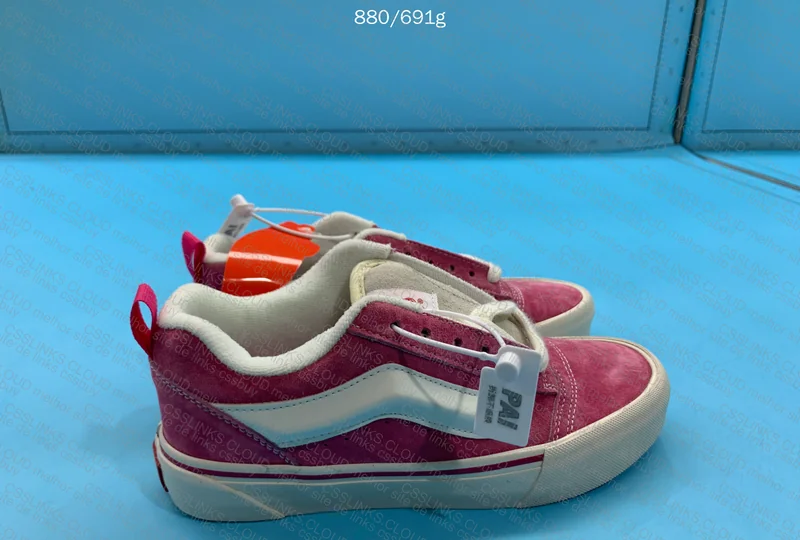 Vans Knu Skool Magenta and White 9