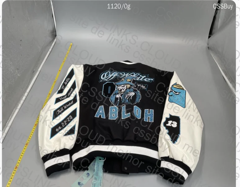 varsity jacket off white