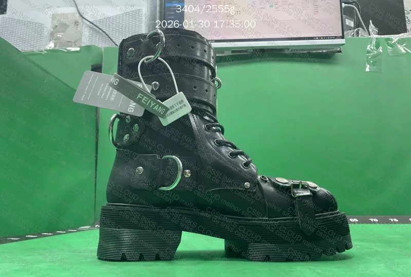 Vetements FW19 Buckled Leather Boots Black 3
