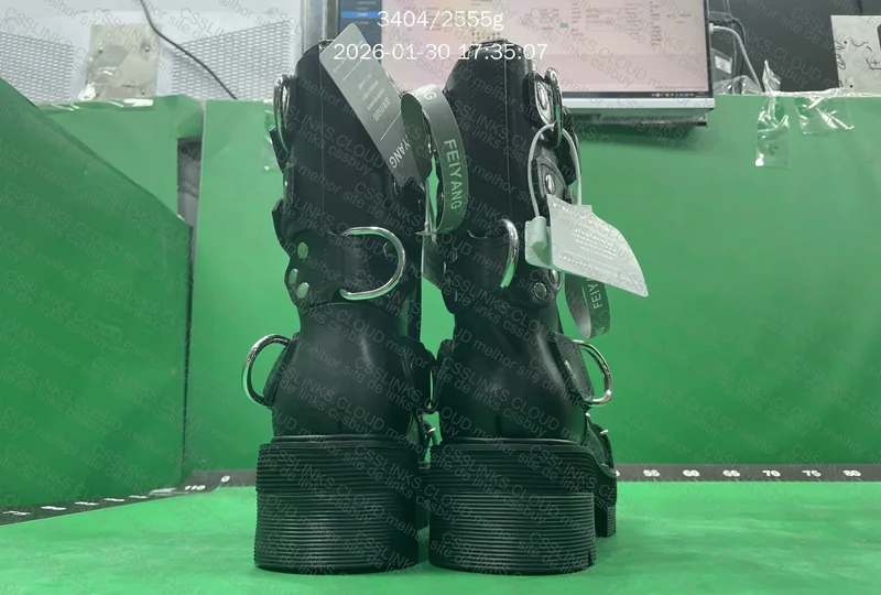Vetements FW19 Buckled Leather Boots Black 8