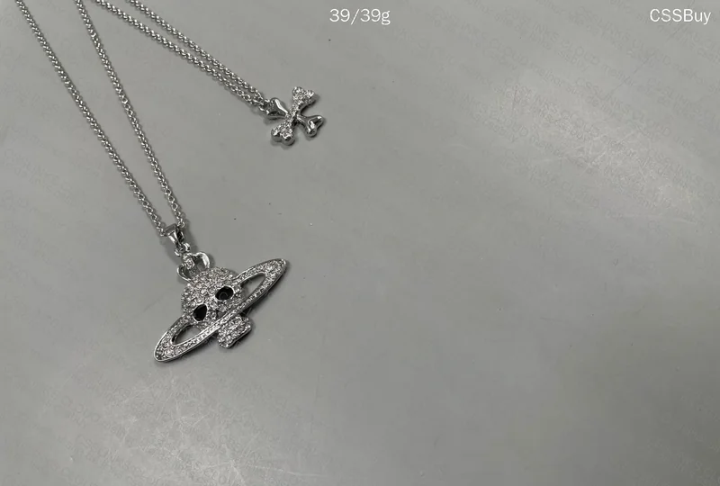 Vivienne Westwood Necklace Double Chain Skull 4