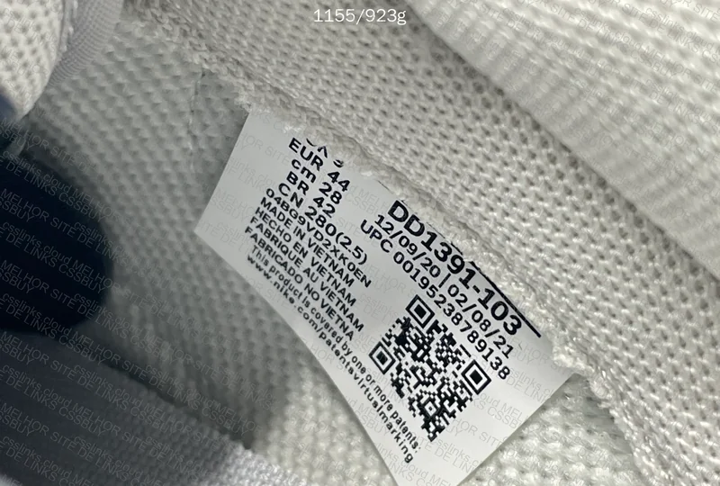 VT version Dunk White Gray 10