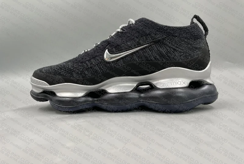 Wmns Air Max Scorpion Flyknit 'Black Metallic Silver' 8