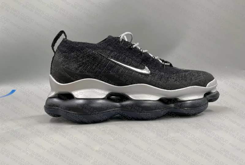 Wmns Air Max Scorpion Flyknit 'Black Metallic Silver' 9