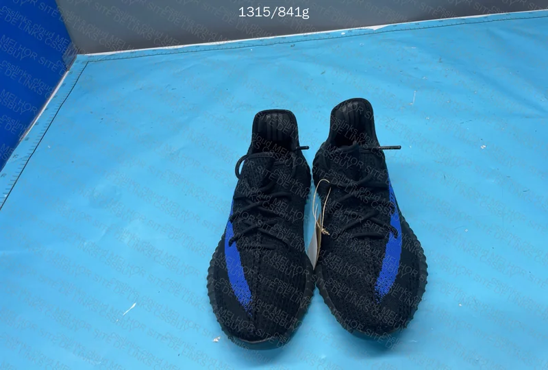 Yeezy 350 Black with Blue