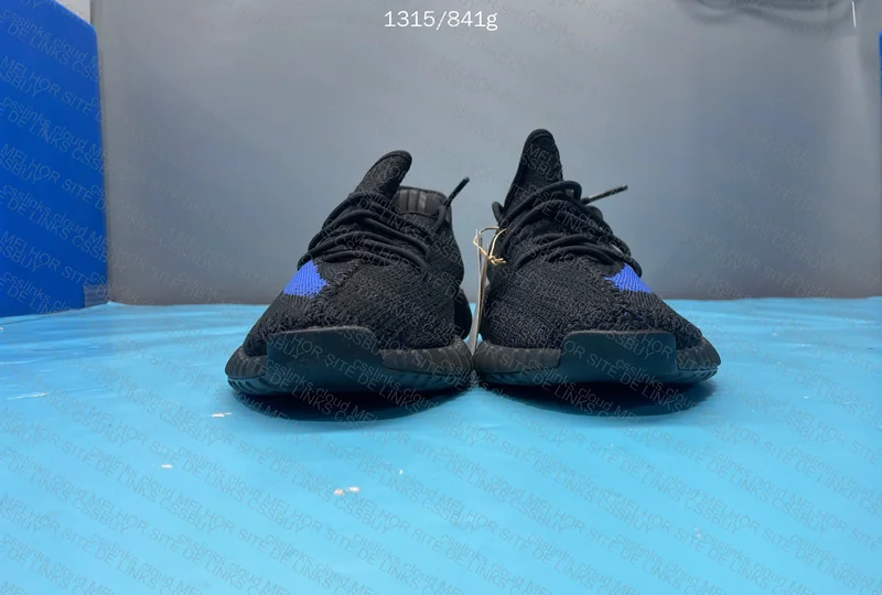 Yeezy 350 Black with Blue 2