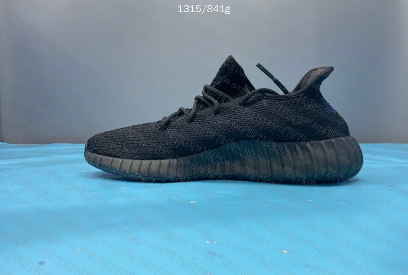 Yeezy 350 Black with Blue 3
