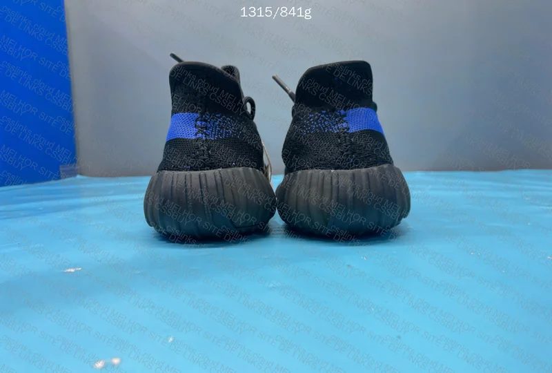 Yeezy 350 Black with Blue 4