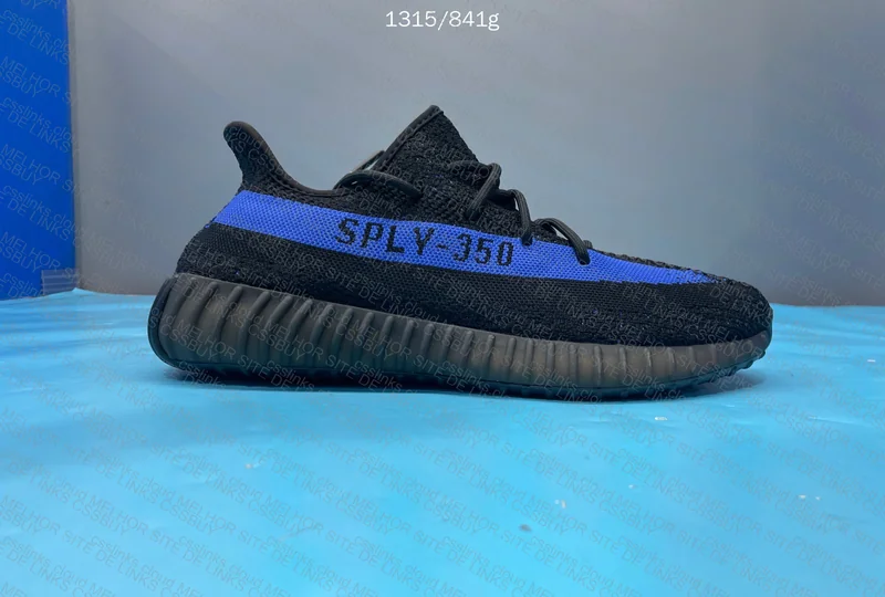 Yeezy 350 Black with Blue 5