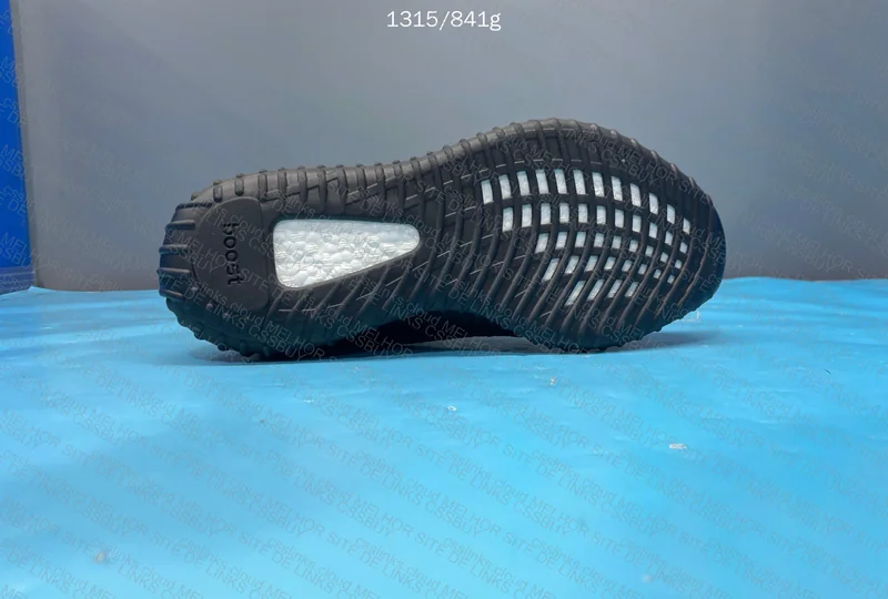 Yeezy 350 Black with Blue 6