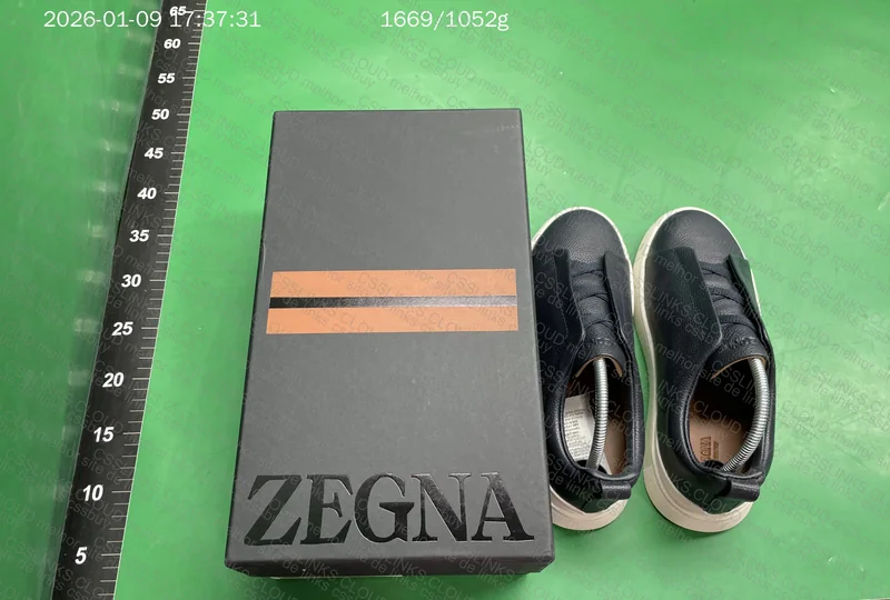 Zegna triple stich azul escuro