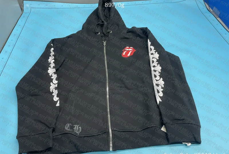 Zip Up Chrome Hearts Rolling Stones 3