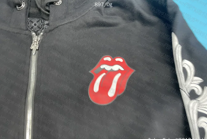 Zip Up Chrome Hearts Rolling Stones 4
