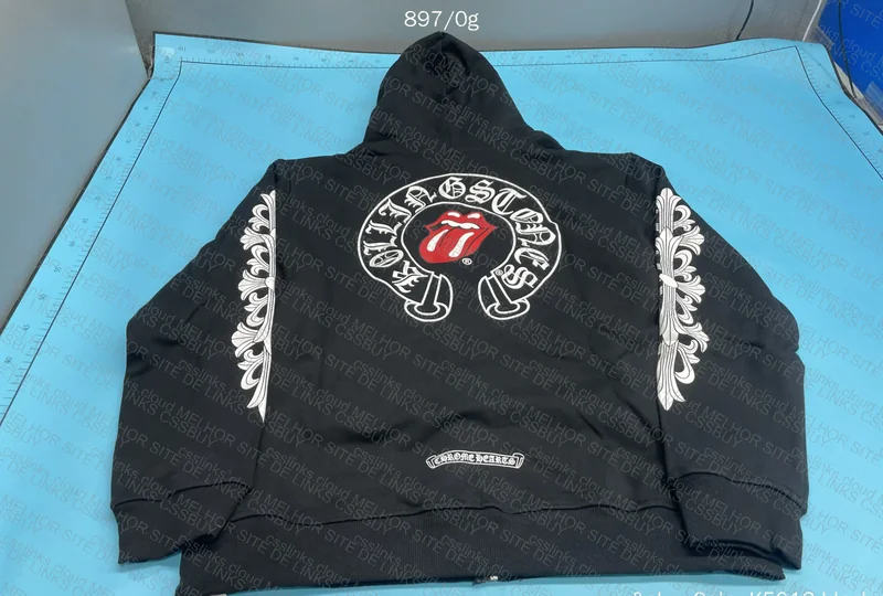 Zip Up Chrome Hearts Rolling Stones 7